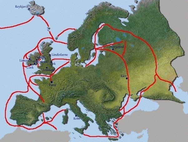 What does the travel map of ‘Vikings’ look like? Quora