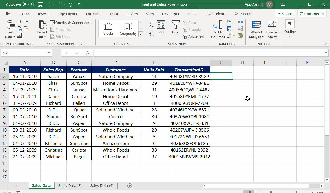 How to insert multiple rows of data after every row in Excel Quora