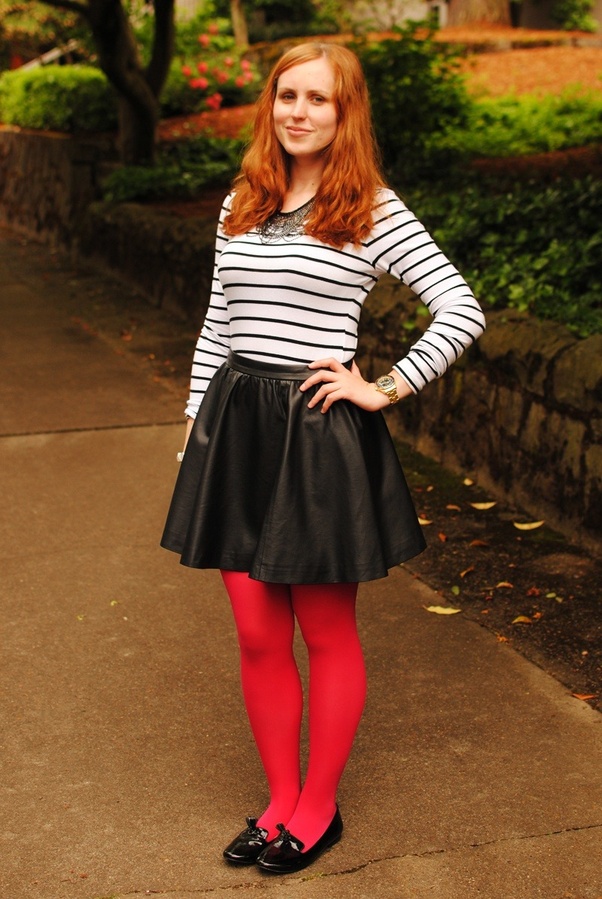Can I go out in public wearing red ladies tights and leotards? Quora
