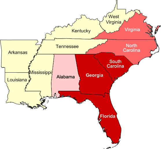 Central And South East Usa Map How are Americans different by which region of the country they live in
