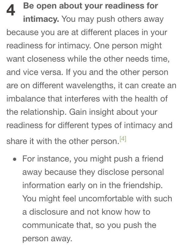 With borderline personality disorder, how do you avoid pushing away