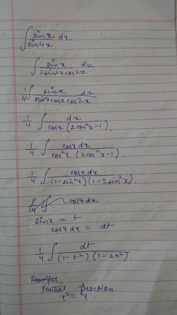 How To Integrate Sin X Sin 4x Quora