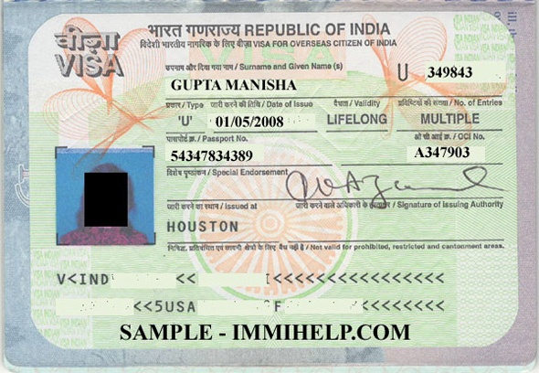 Oci Card For Minors Validity