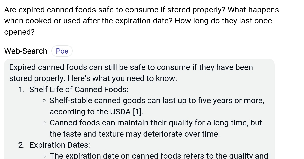 Are expired canned foods safe to consume if stored properly? What