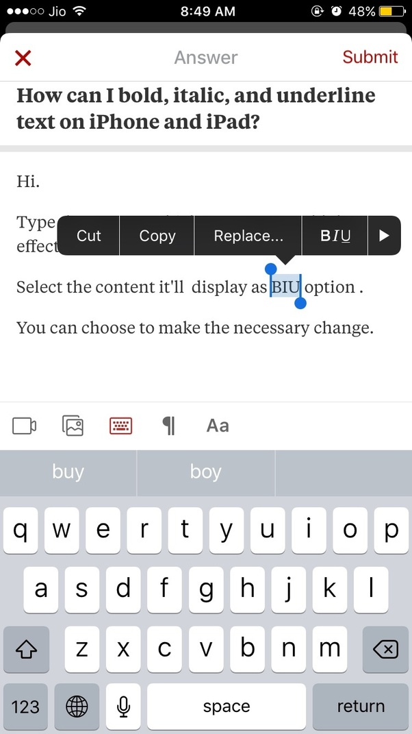 How to bold, italic, and underline text on iPhone and iPad Quora