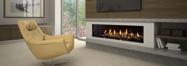 What is the standard distance from the floor for a modern linear gas