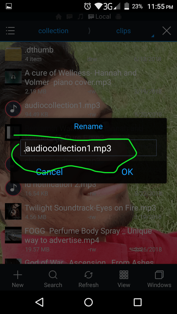 How to hide certain audio files from appearing in my music player and