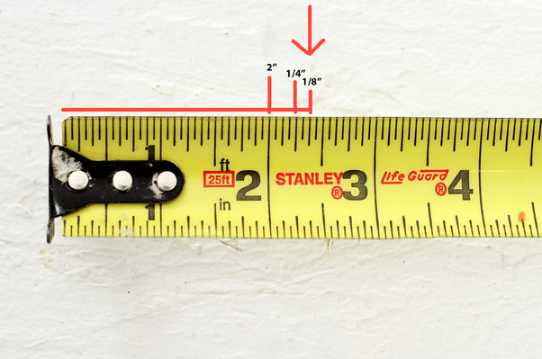 Can you show me 4.7 inches on a tape measure? Quora