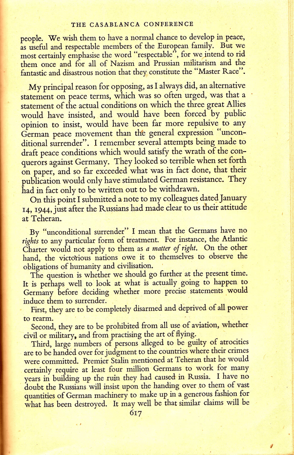 Why did the Allies in World War 2 demand unconditional