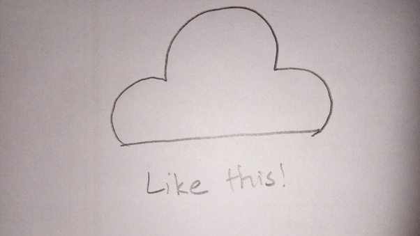 How to draw a cloud in pencil Quora