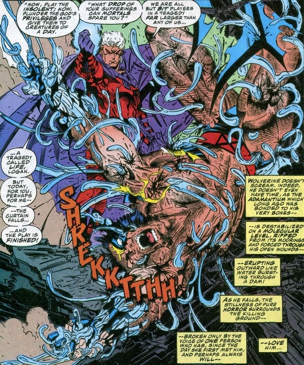 If rips out Wolverine's adamantium skeleton, will he regrow his