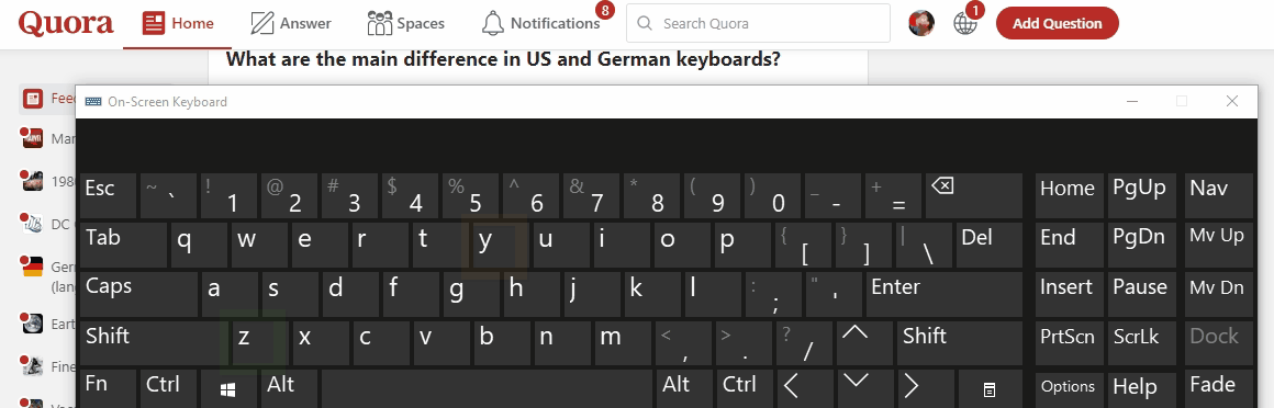 What are the main difference in US and German keyboards? Quora