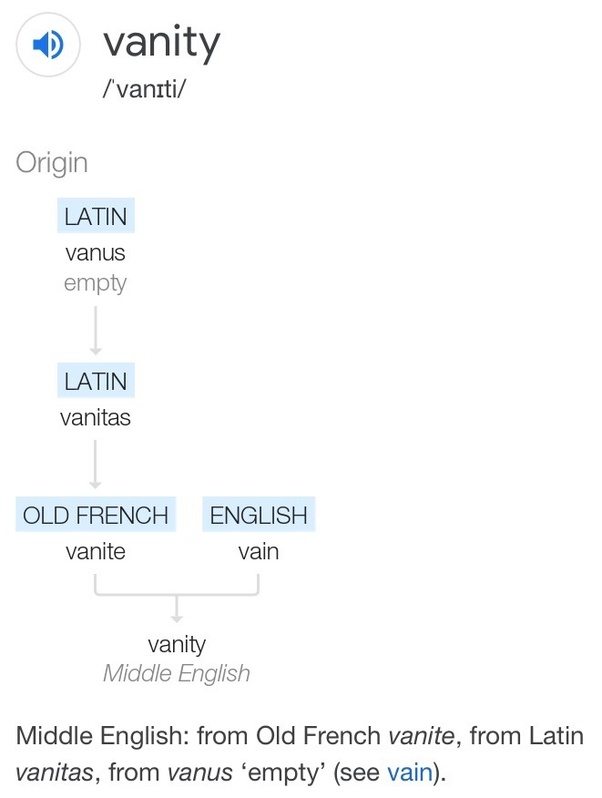 What does 'vanity of vanities' mean? Quora