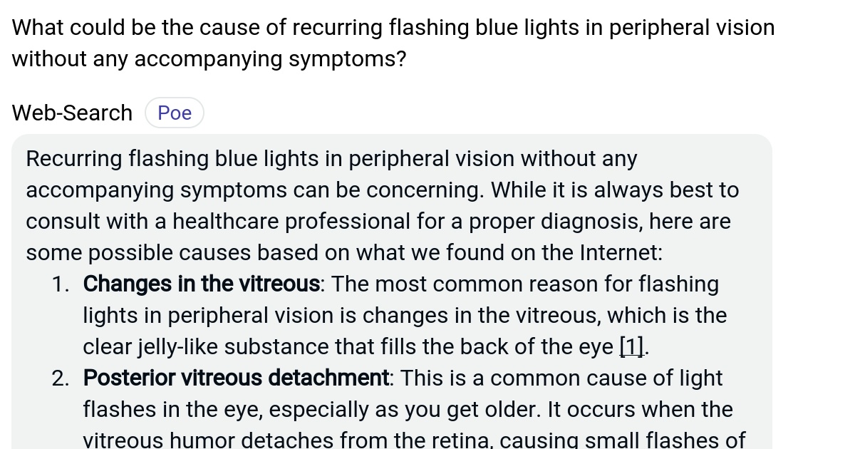 What could be the cause of recurring flashing blue lights in peripheral