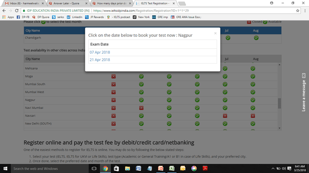 How many days prior do I need to book my IELTS exam? Quora