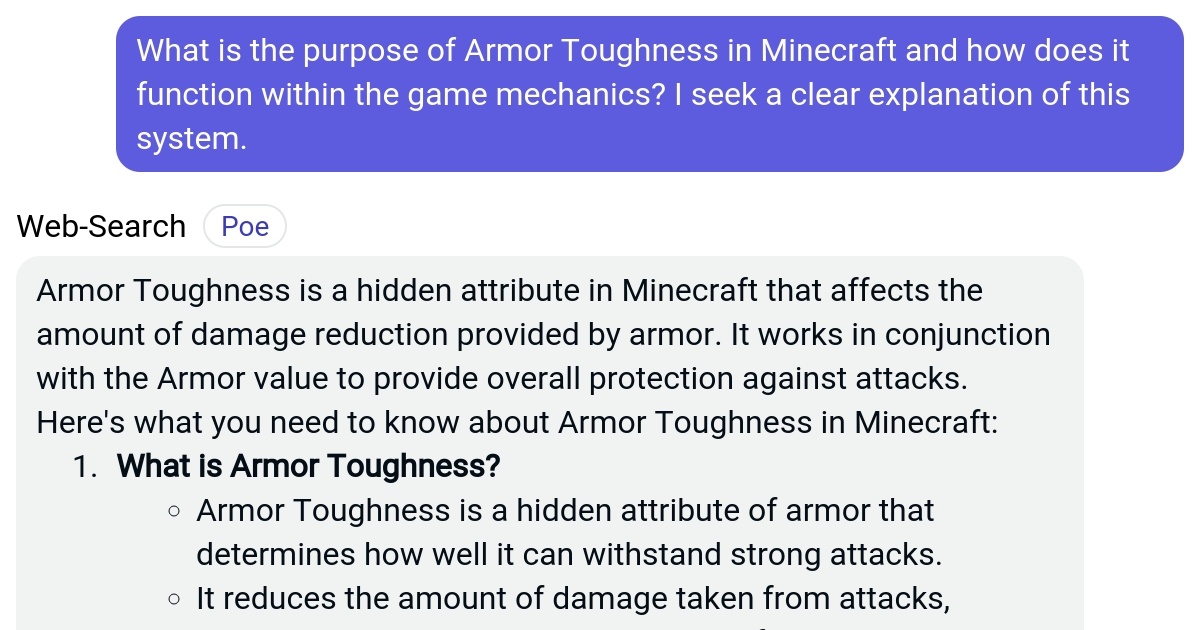 What is the purpose of Armor Toughness in Minecraft and how does it