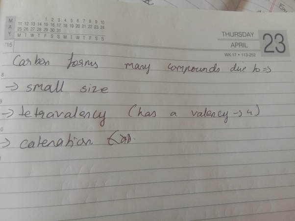 Why does carbon form so many compounds? Can you also write its