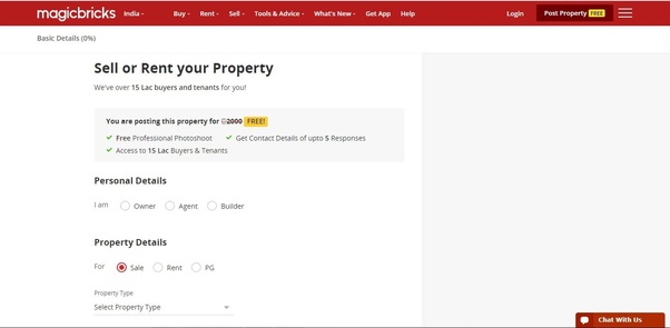 Which is the best website to post a property for sale/rent in India