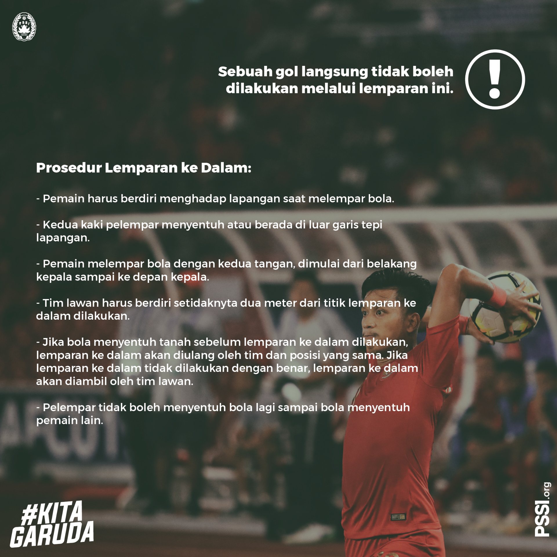 Apakah yang dimaksud dengan &lsquo;throw in&rsquo; dalam permainan sepak bola? - Quora