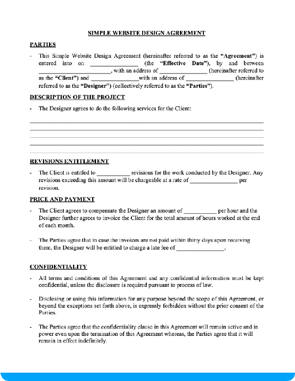 9 Website Developer Contract Template Template Free Download