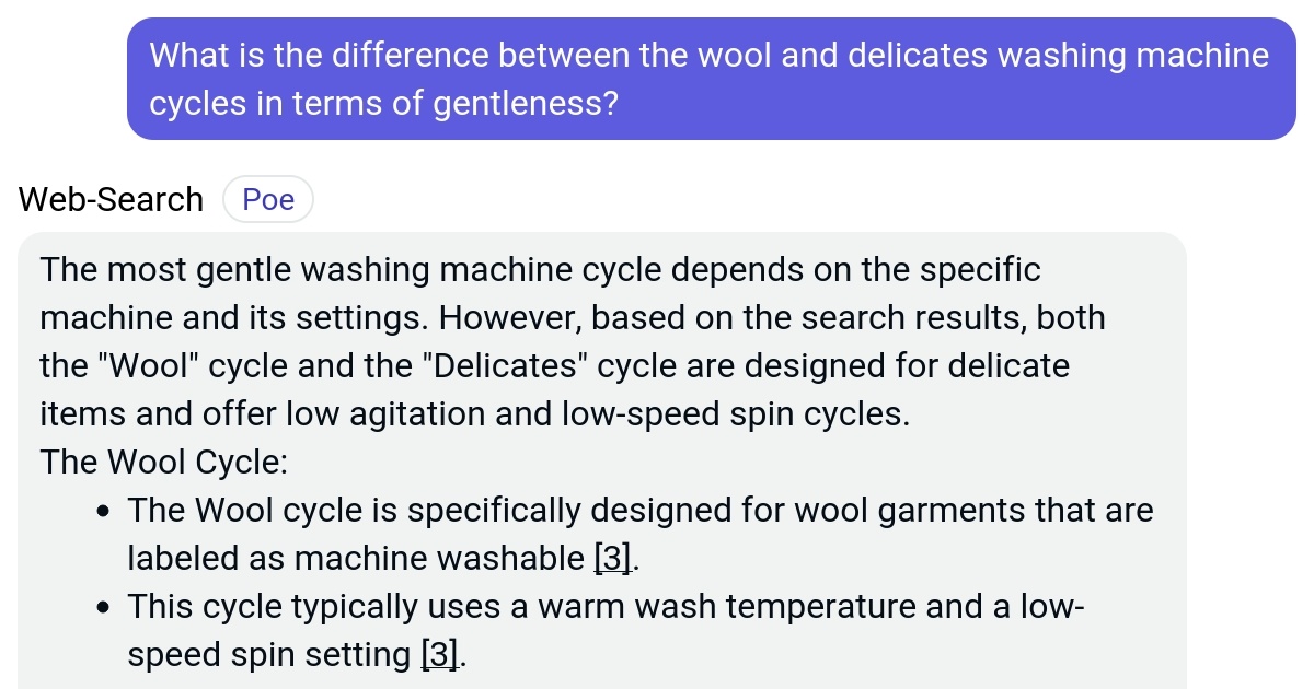What is the difference between the wool and delicates washing machine