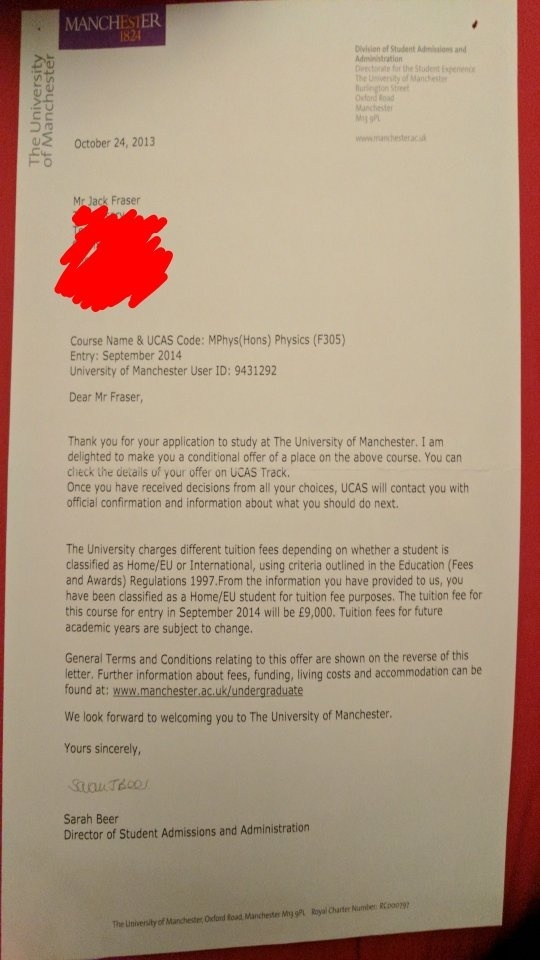 Does Jack Fraser rate Manchester University for Physics? Quora