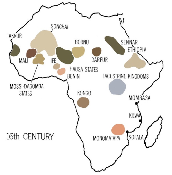 Africa Map 9Th To 16Th Century How many countries would be in Africa today if Europeans had not made