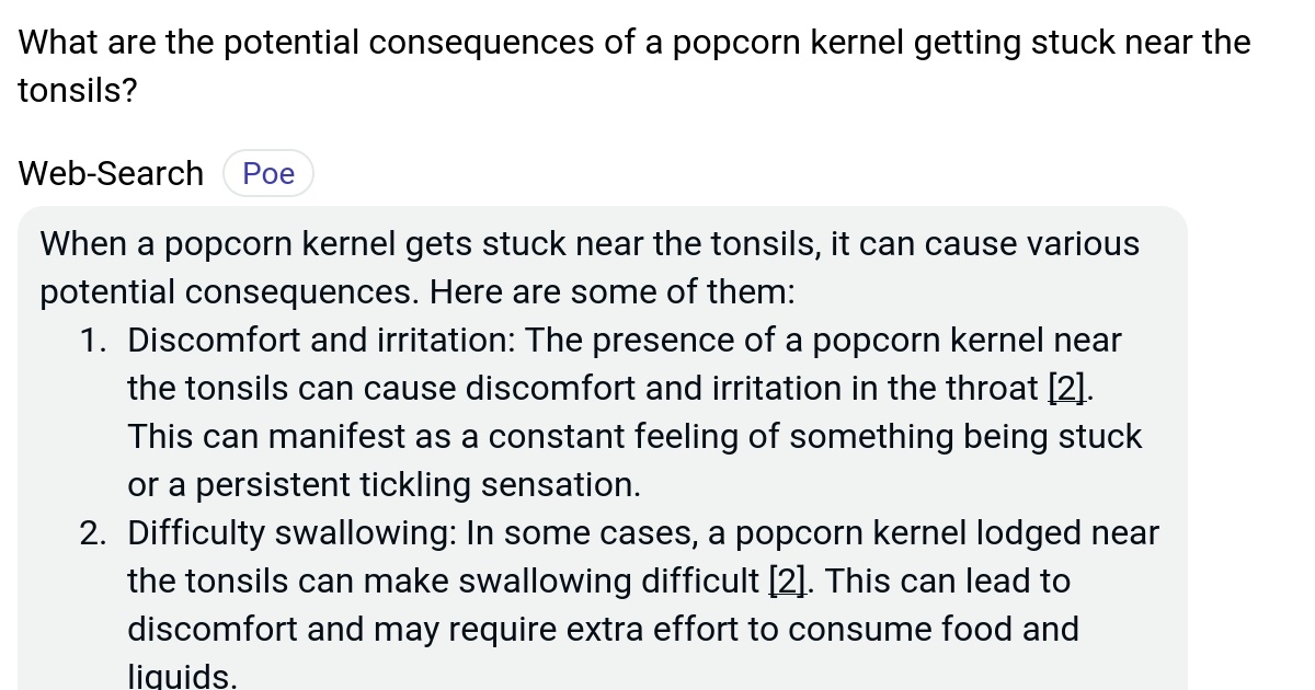 What are the potential consequences of a popcorn kernel getting stuck