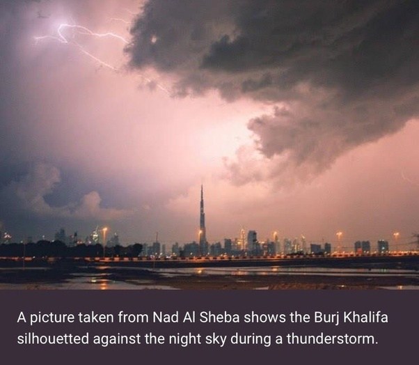 Which protection system is used in Burj Khalifa to protect against
