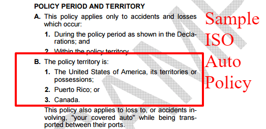 Do any U.S. car insurance policies cover parts of Mexico