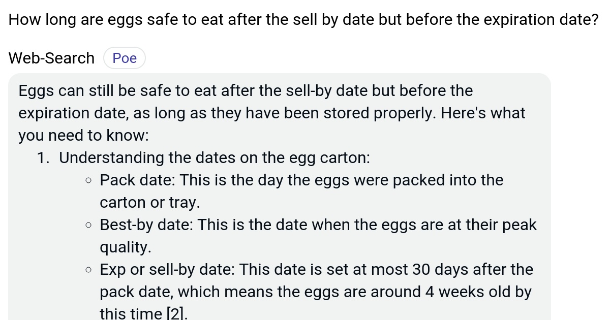 How long are eggs safe to eat after the sell by date but before the