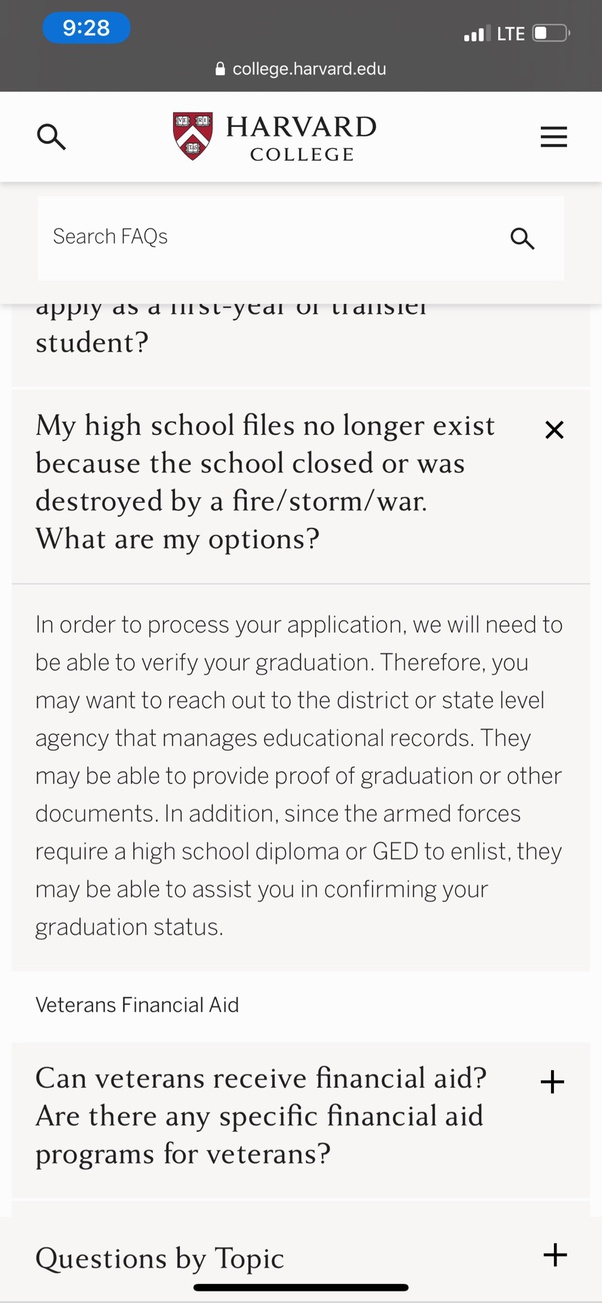 A high school diploma is not required to apply to Harvard