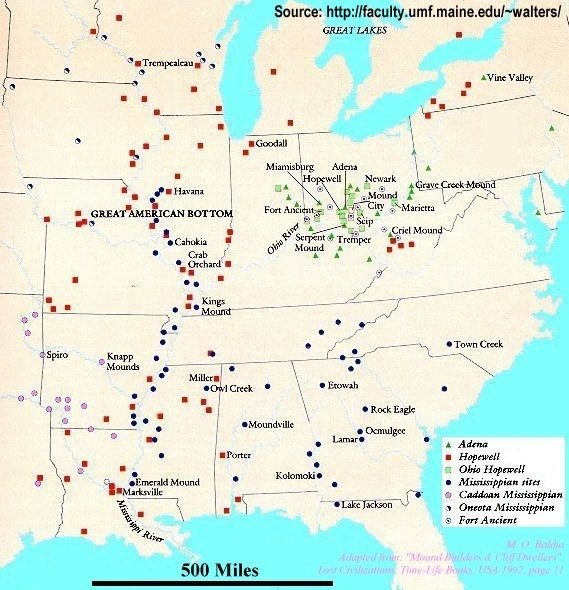 Pyramids In Usa Map Who were the Mound Builders, and where did they live? Quora