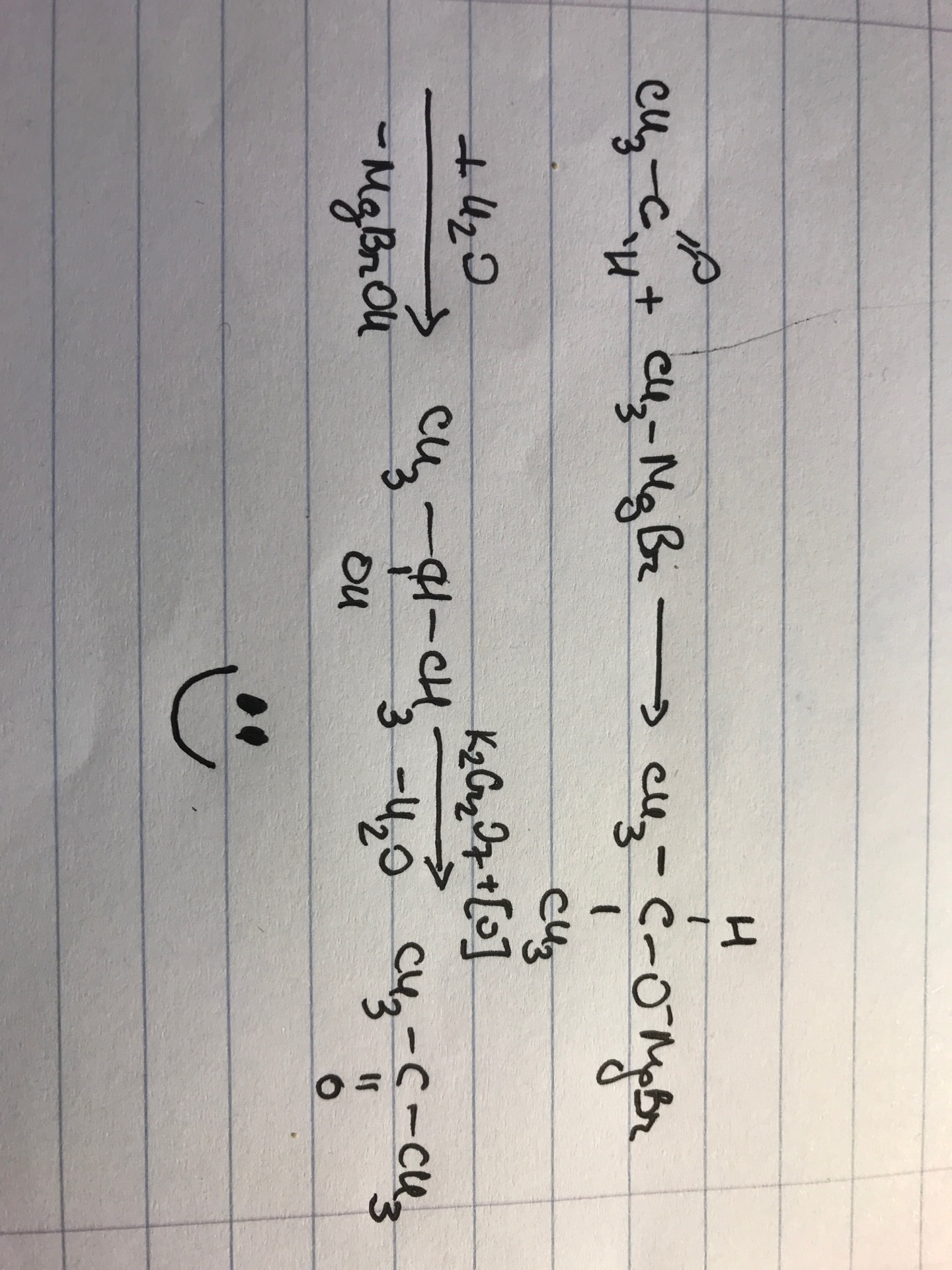 Bagaimana reaksi lengkap CH3-MgBr&ndash;&raquo; CH3COCH3? - Quora