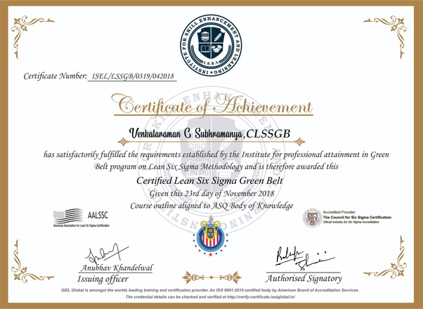 What does Six Sigma certification mean? Quora