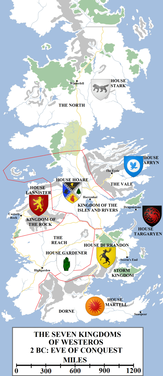 What are the names of the Seven Kingdoms in Game of Thrones? Quora