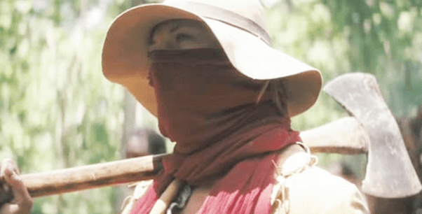 In Django Unchained (2012 movie), what is the story behind the woman