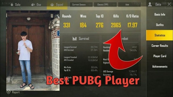 What are the top 10 PUBG and PUBG Mobile players in the