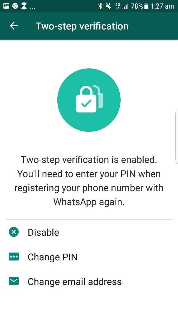 What is the process to change security code for WhatsApp? Quora