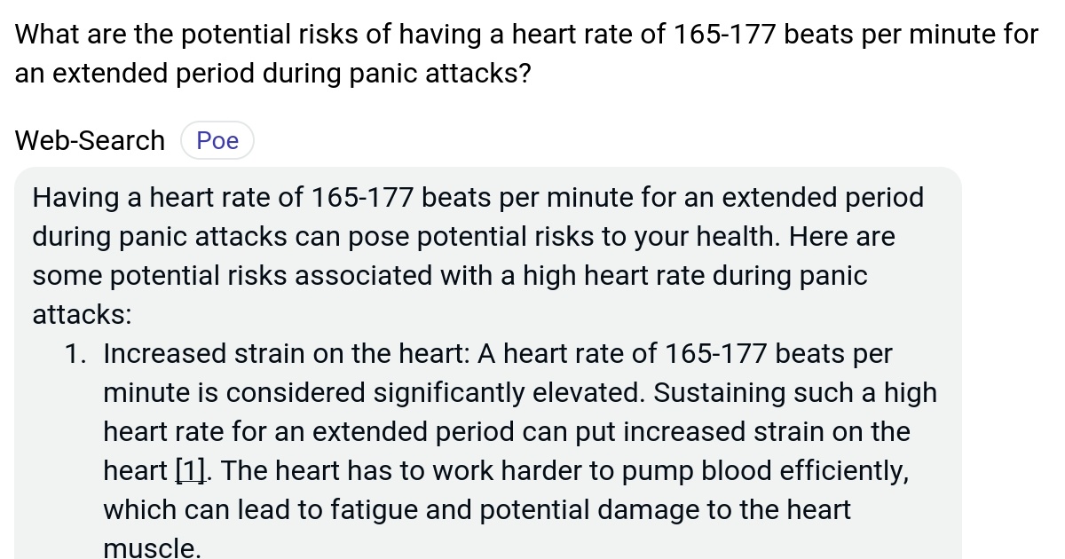 What are the potential risks of having a heart rate of 165177 beats