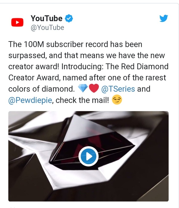What kind of playbutton TSeries will get at the mark of 100 million