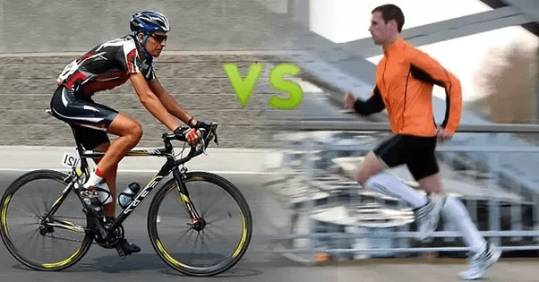 How much better for cardio is running vs. biking? If you bike for 1 hr