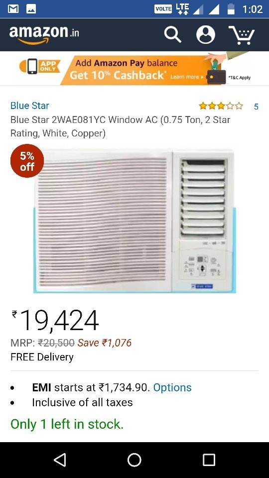 How to calculate air conditioner electricity use? (0.75 ton split AC