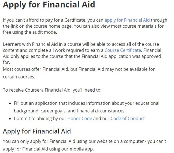 How to access a specialization course in Coursera for free Quora