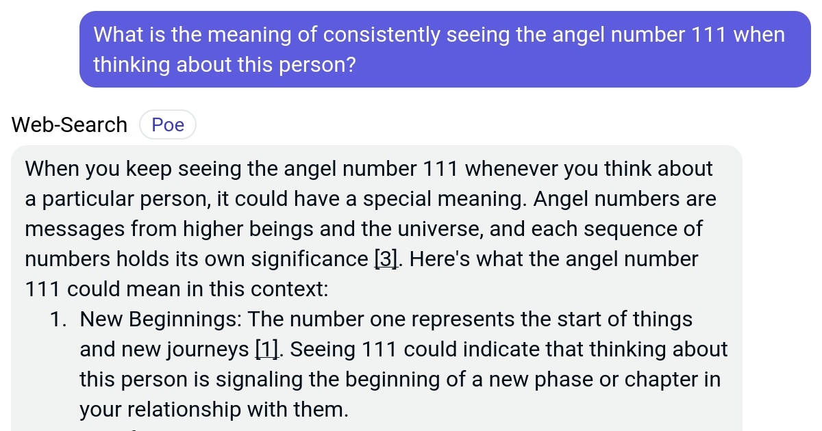 What is the meaning of consistently seeing the angel number 111 when