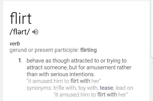Flirting define.