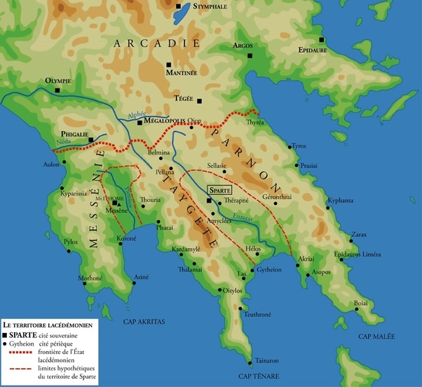 What is the geographical layout of ancient Sparta? Quora