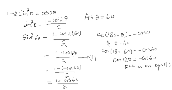 What is the value of sin^2 60 degrees? Quora