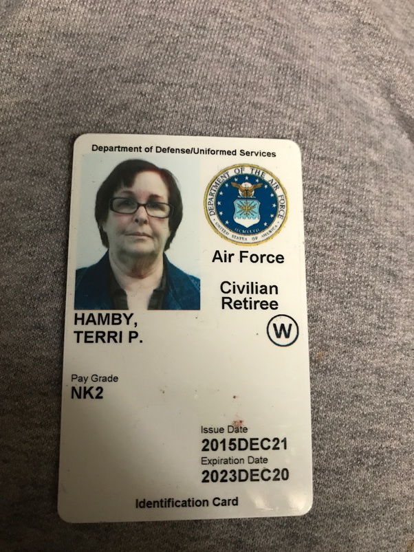 √ Department Of Defense (dod) Civilian Retiree Identification Card Va