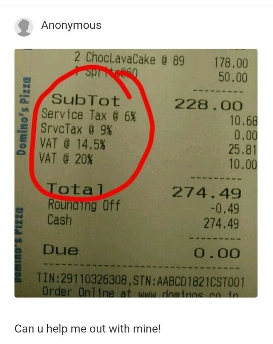 How much tax does Domino's charge on a pizza? Quora